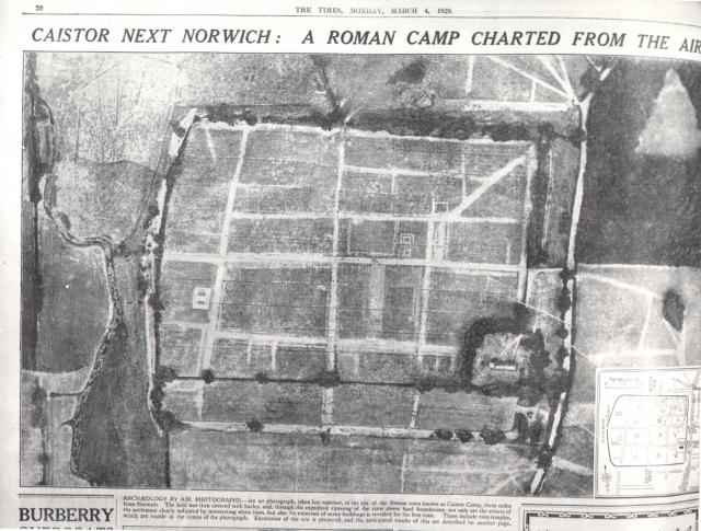caistoraerialphotograph_mid 1929 aerial photograph of Caistor St Edmund