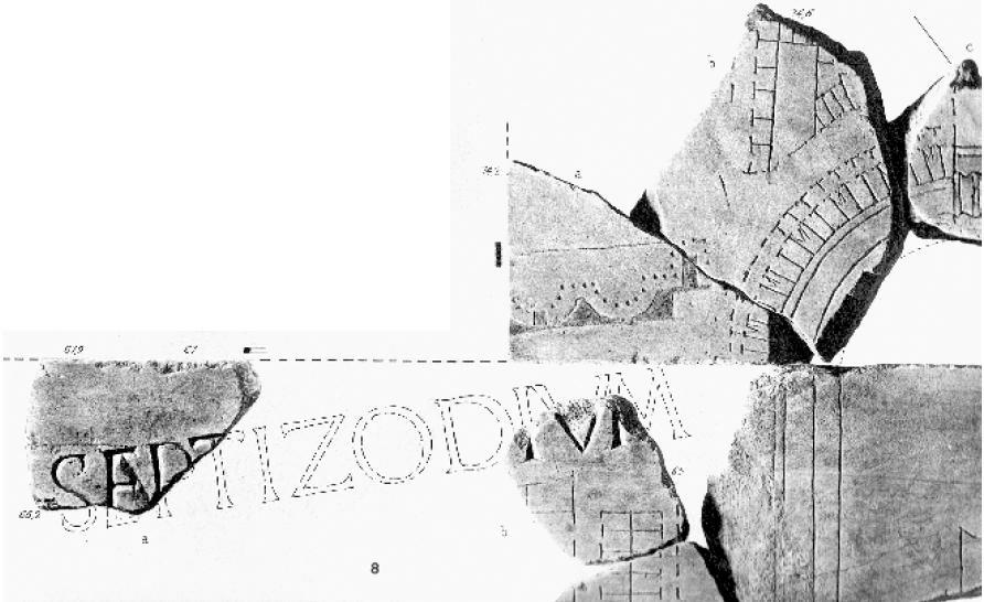 septizodium_frag The Septizodium on the marble map of Rome