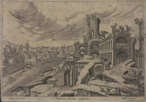 Ruinarum varii prospectus ruriumq. aliquot delineationes. By P. Galle and Hendrick van Cleve. 156-1612? Via BNE.