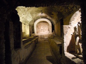 A long view of the Mithraeum of Santa Prisca