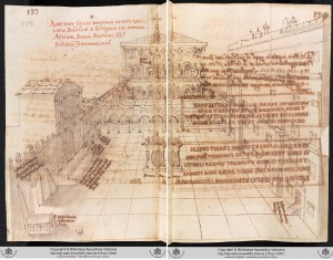 Grimaldi, Atrium of Old St Peter's. Ms. Barberini latin 2733, fol.133v-134r.