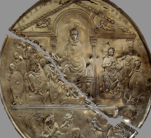 Commemorative disk of Theodosius I from Badajoz