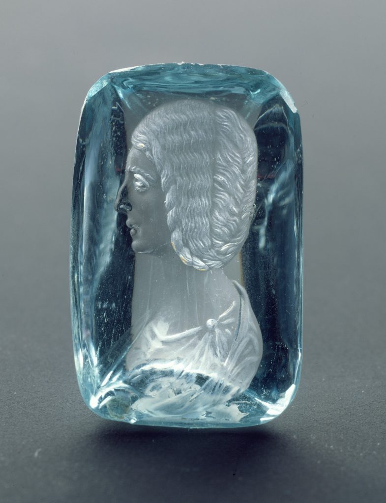 Beryl Intaglio with Portrait of the Empress Julia Domna. Met Museum.